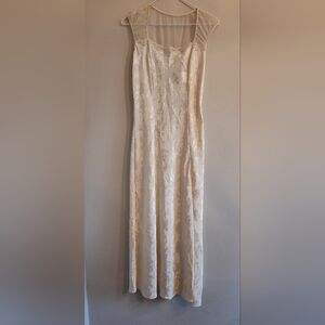 Vintage Victoria's Secret Cream Plunge Slip Dress Nightgown